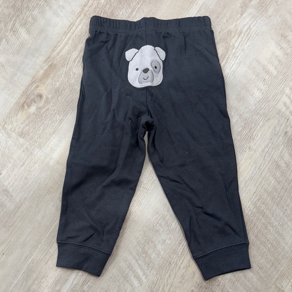 Kids Black Puppy Face Leggings